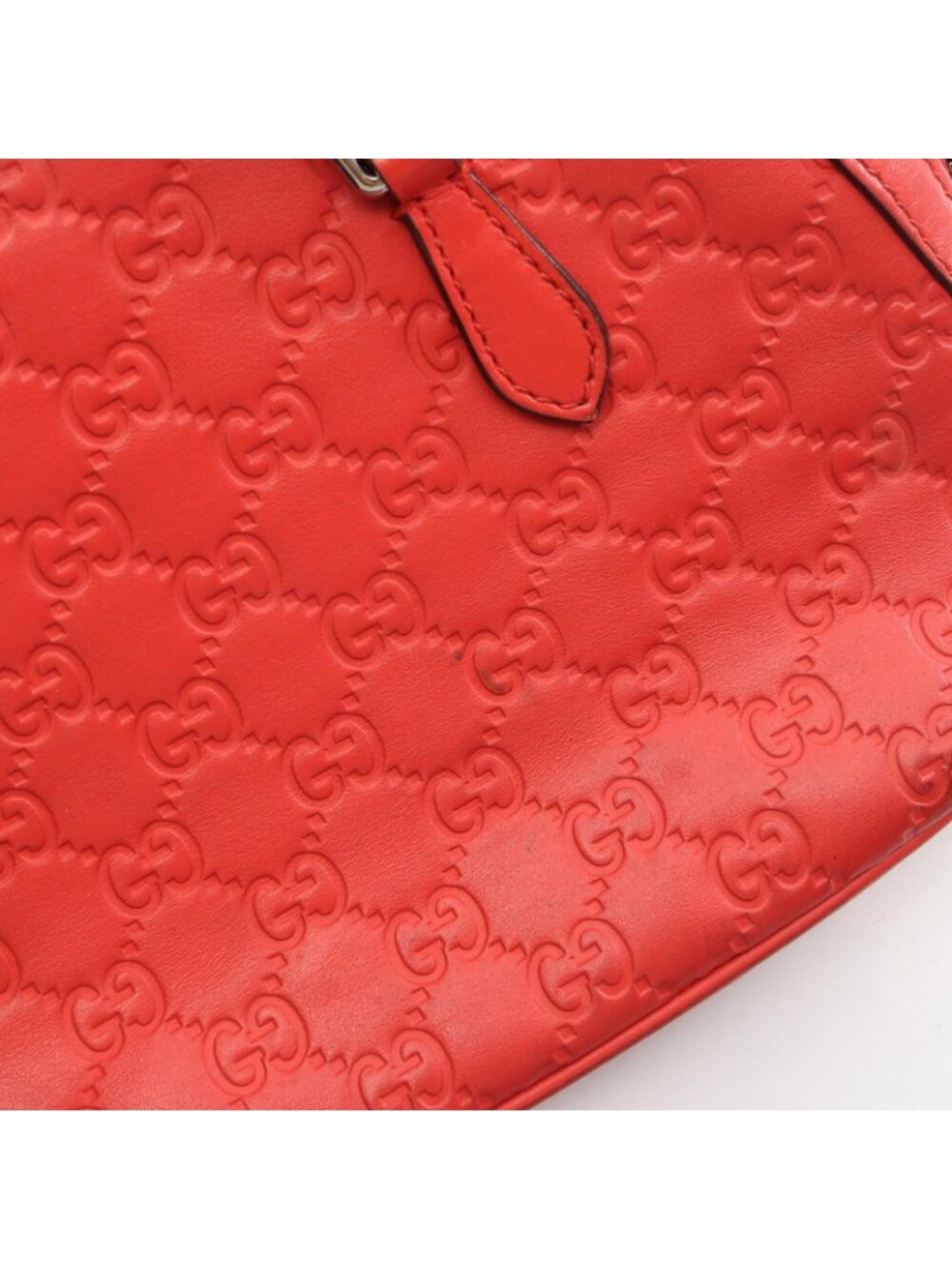 Gucci Handbag Guccissima 2-Way Red Leather - Picture 8 of 10